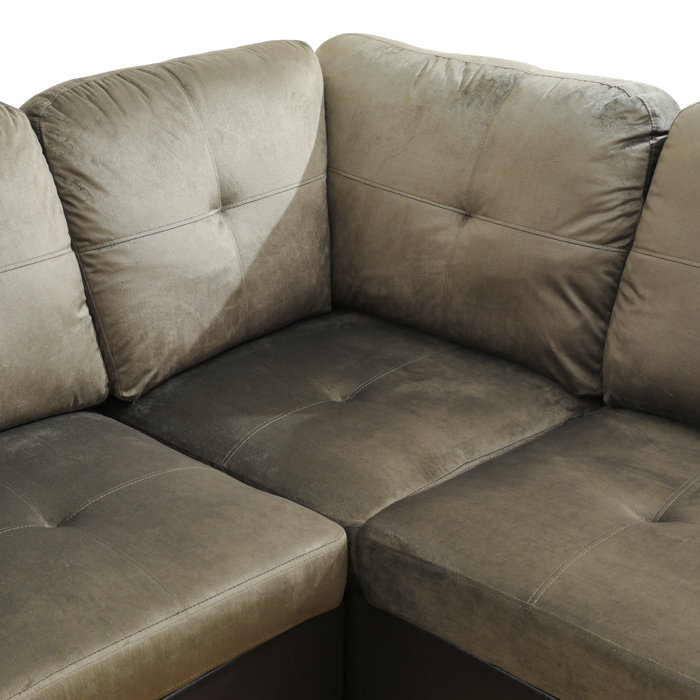 Golden Coast Furniture 2 Piece Upholstered Sectional Wayfair Canada